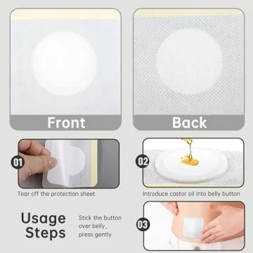 16 Pcs Disposable Castor Oil Patches for Effortless Wellness