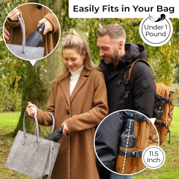 TUMELLA Windproof Travel Umbrella - Compact & Durable