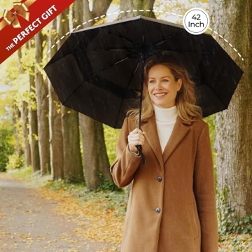 TUMELLA Windproof Travel Umbrella - Compact & Durable