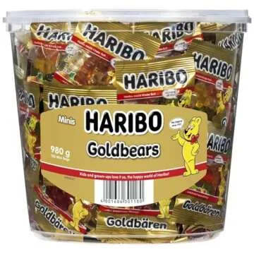 100 Mini Bags of Haribo Goldbears Gummy Bears for Everyone