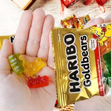 100 Mini Bags of Haribo Goldbears Gummy Bears for Everyone
