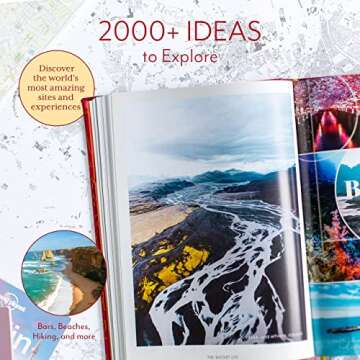 Paperoo - The Amazing Travel Bucket List Travel Journal, Best Gifts for People Who Travel, Undated Travel Journal Notebook Diary for Traveler, Travel Planner Notebook & Journal - Red Vegan Leather