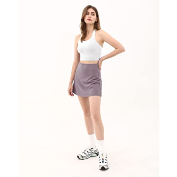 Comfortable High Waisted Tennis Skorts with Pockets