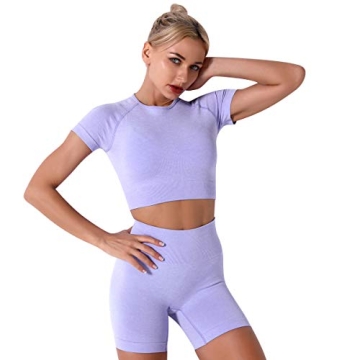 Women's Yoga Outfit Seamless Workout Set for Fitness Enthusiasts