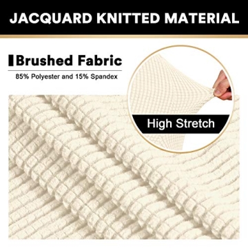 PrinceDeco Stretch Ottoman Cover - Luxurious Checked Design