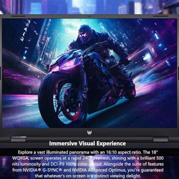 Acer Predator Helios Neo 18 Gaming Laptop | Intel Core i9-14900HX | NVIDIA GeForce RTX 4070 | 18" WQXGA 2560 x 1600 240Hz G-SYNC Display | 32GB DDR5 | 1TB Gen 4 SSD | Killer Wi-Fi 6E | PHN18-71-99RC