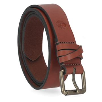 Timberland Women's Brown Casual Leather Belt for Jeans, Large Size