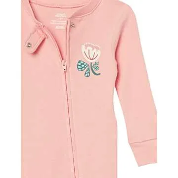 Snug-Fit Cotton Footed Sleeper Pajamas for Baby Girls
