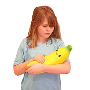Curious Minds Jumbo Banana Squishy - Cute Foam Fidget Toy