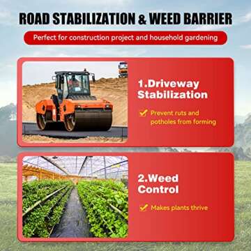 Heavy Duty Weed Barrier Landscape Fabric for Gardens