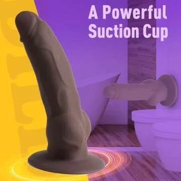 4.7'' to 8.3'' Anal Dildo Vibrator, Inflatable Dildo Black Dildo Vibrating Dildo with Adjustable Girth, Anal Sex Toys G spot Stimulator Prostate Massager, Remote Control Couples Sex Toy (Brown)