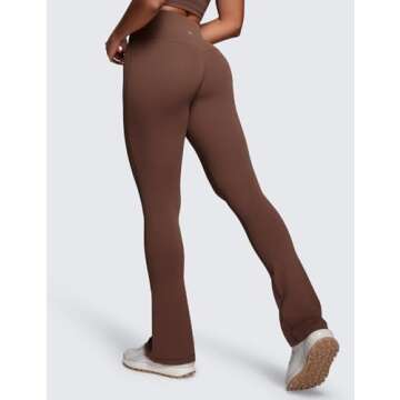 CRZ YOGA Butterluxe High Waist Mini Flared Leggings for Women 31.5" - Bootcut Yoga Pants with Pocket...
