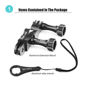 SKYJFFJ Aluminum Ball GoPro Handlebar Mount - Shock-Resistant, 360 Rotation, Compatible with GoPro H...