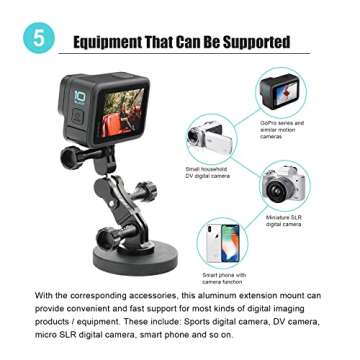 360 Rotation Aluminum GoPro Handlebar Mount for Action Cameras