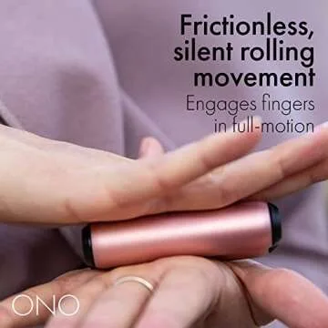 ONO Roller - Handheld Fidget Toy for Adults | Help Relieve Stress, Anxiety, Tension | Promotes Focus, Clarity | Compact, Portable Design (Full Size/Aluminum, Rose Gold)