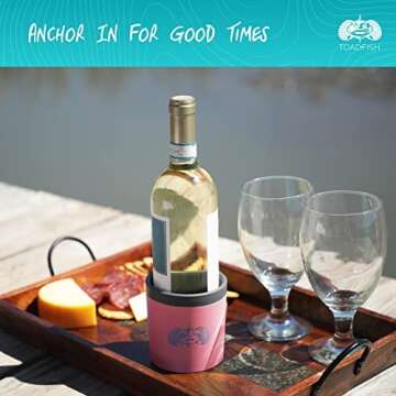 Toadfish Anchor Non-Tipping Universal Cup Holder Pink