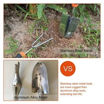 LANNIU 9 Piece Stainless Steel Garden Tool Set