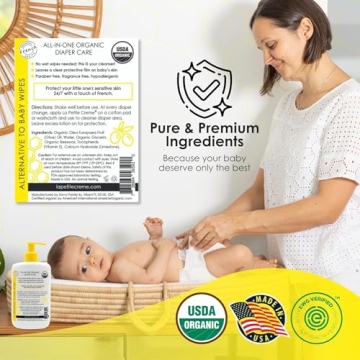 La Petite Creme Organic Diaper Lotion - Gentle Baby Skin Care