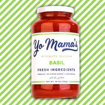 Yo Mama's Foods Keto Tomato Basil Pasta Sauce - No Sugar, Vegan, Gourmet Adventure