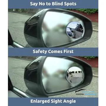 Blind Spot Mirrors 4 Pack-2 Inch Round Rear View Convex Mirror for Cars/SUVs/Motorcycles/Trucks/Trailers/Snowmobiles/Bicycles/RVs/Boats/Golf Carts with Rust Resistant Frame-HD Real Glass