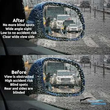 Blind Spot Mirrors 4 Pack-2 Inch Round Rear View Convex Mirror for Cars/SUVs/Motorcycles/Trucks/Trailers/Snowmobiles/Bicycles/RVs/Boats/Golf Carts with Rust Resistant Frame-HD Real Glass