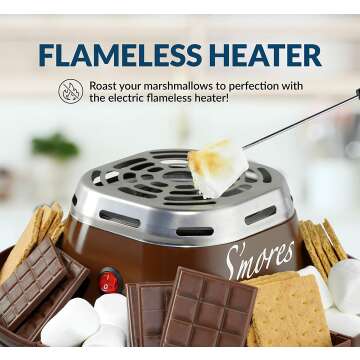 Electric S'mores Maker with Stainless Steel Design