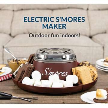Electric S'mores Maker with Stainless Steel Design