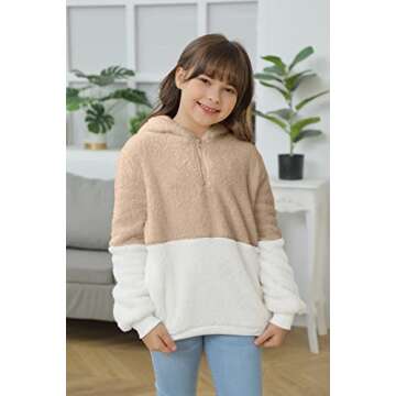 Girls Fuzzy Fleece Pullover - Perfect for Winter Style