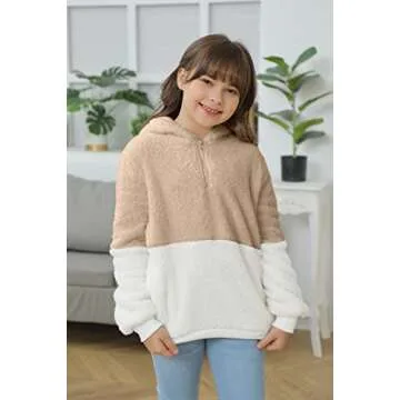 Girls Fuzzy Fleece Pullover - Perfect for Winter Style
