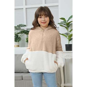 Girls Fuzzy Fleece Pullover - Perfect for Winter Style