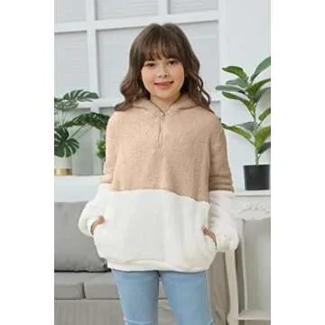Girls Fuzzy Fleece Pullover - Perfect for Winter Style