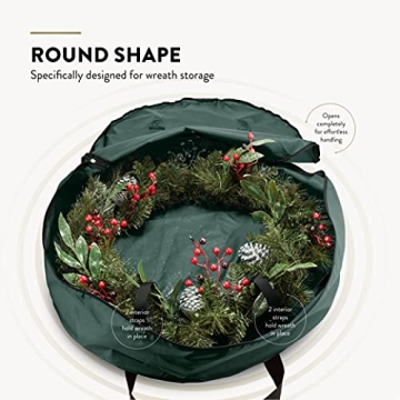 ZOBER Christmas Wreath Storage Containers - 30 Inch