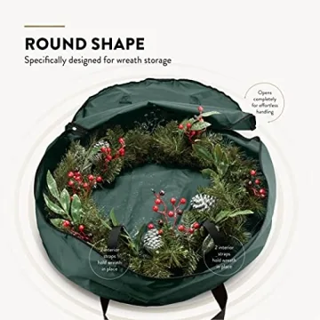 ZOBER Christmas Wreath Storage Containers - 30 Inch