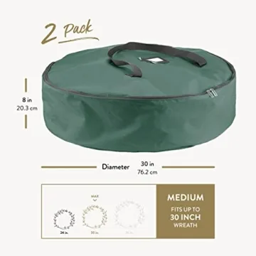 ZOBER Christmas Wreath Storage Containers - 30 Inch