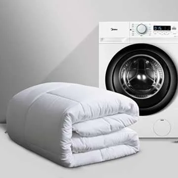 ASHOMELI Full Size Comforter,Cooling Comforter for Night Sweats,All Season Down Alternative Comforter,Duvet Insert with Corner Tabs (White,Full,82"x86")