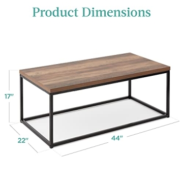 Modern Industrial Style Coffee Table - Best Choice Products