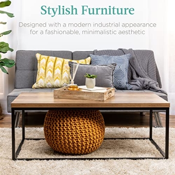 Modern Industrial Style Coffee Table - Best Choice Products