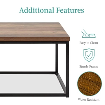 Modern Industrial Style Coffee Table - Best Choice Products