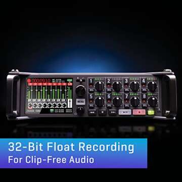 Zoom F8n Pro Professional Field Recorder/Mixer - 8-Channel, 32-bit, 192 kHz