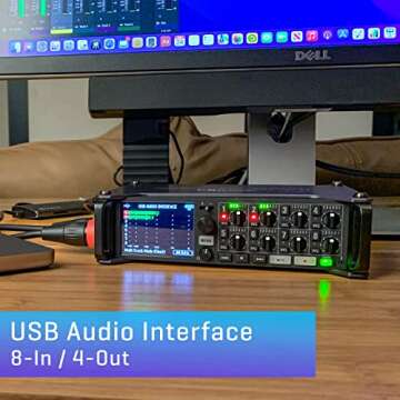 Zoom F8n Pro Field Recorder, 32-bit/192 kHz, 8 Inputs