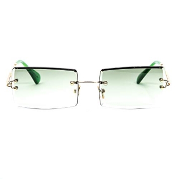 Luxury Gold Rimless Sunglasses for Retro Style Lovers