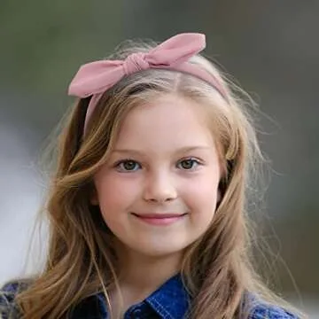 Huachi Bow Headbands for Girls Women Cute Christmas Turban Headwrap Polka Dot Vintage Plastic with Bunny Ears Hair Accessories, 6 Color (headband-4)