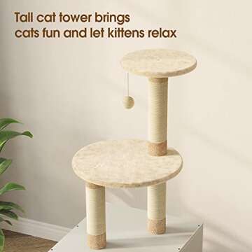 Stylish FavePaw Cat Litter Box Enclosure with Tree Tower