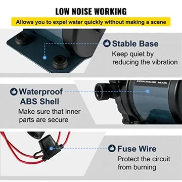 VEVOR Washdown Pump 12V DC 7 GPM for RV and Marine Use