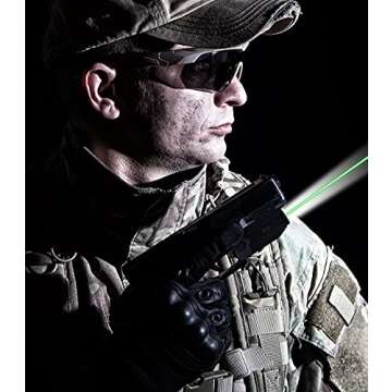 LIGHTWIN Green Laser Light Combo 350 Lumens Tactical Flashlight with USB Rechargeable for Pistols Handguns, Laser Sights Pistol Light, Fit Picatinny Rail