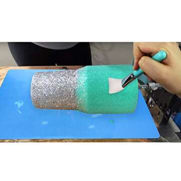 LET'S RESIN Silicone Stir Sticks with 2PCS Silicone Brushes for Mixing Resin, Epoxy, Liquid, Paint, Making Glitter Tumblers