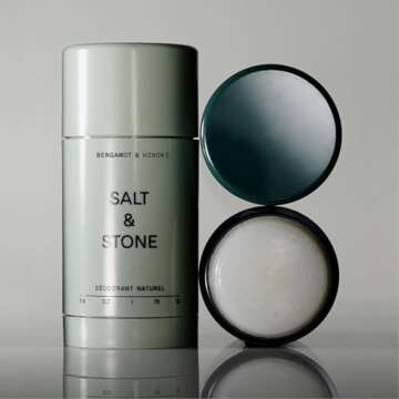 Salt & Stone Natural Deodorant Trio for Women & Men | Extra Strength Natural Deodorant | Aluminum Free with Probiotics, Seaweed Extracts & Shea Butter (2.6 oz)