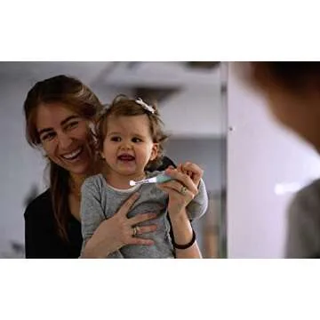 Papablic BabyHandy 2-Stage Baby Sonic Electric Toothbrush for Babies and Toddlers Ages 0-3 Years