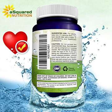 aSquared Nutrition CoQ10 (200 Capsules and 200mg) - High Absorption Vegan CO Q-10 Powder - Enzyme Ubiquinone Supplement Pills, Extra Antioxidant Coenzyme Q10 Vitamin, Coq 10 Alernative to Softgels