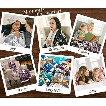 Chanasya Premium Hope & Faith Gift Throw Blanket - Cozy, Warm & Fluffy Sherpa - Sends Positive Energy, Inspirational Uplifting, Comfort for Best Friend, Women, Men, & Partner (65x50 inches) Gray